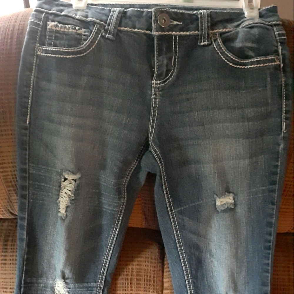 Red camel jeans